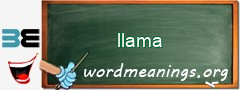 WordMeaning blackboard for llama